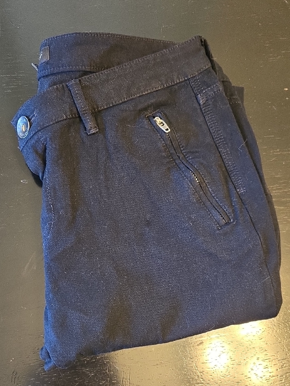 Black BR Sloan Stretch Pants with Zip Pocket